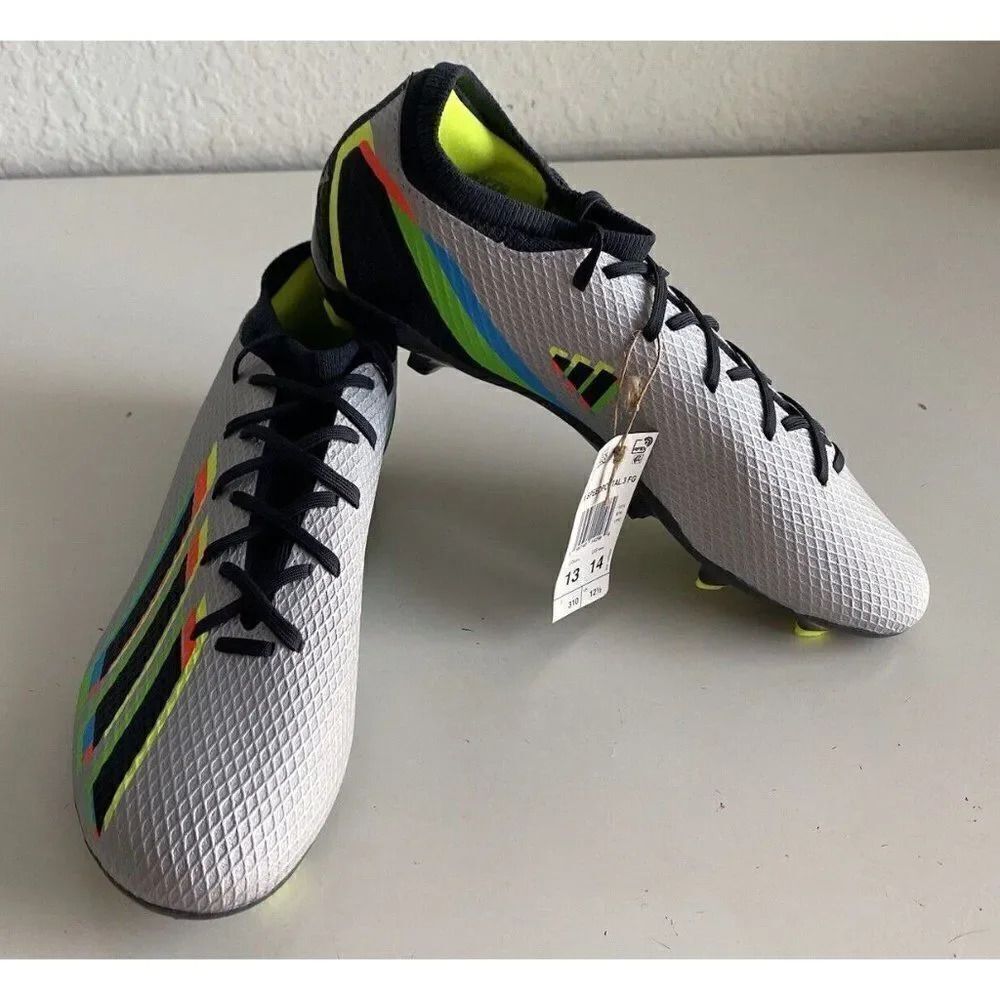 ADIDAS X SPEEDPORTAL.3 FG SOCCER CLEATS SHOES SILVER GW8454 Men’s Sz 13